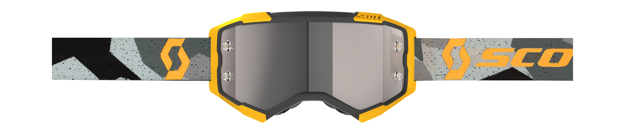 Scott Motocross Goggle Fury - Camo Green / Yellow - Mirror Silver