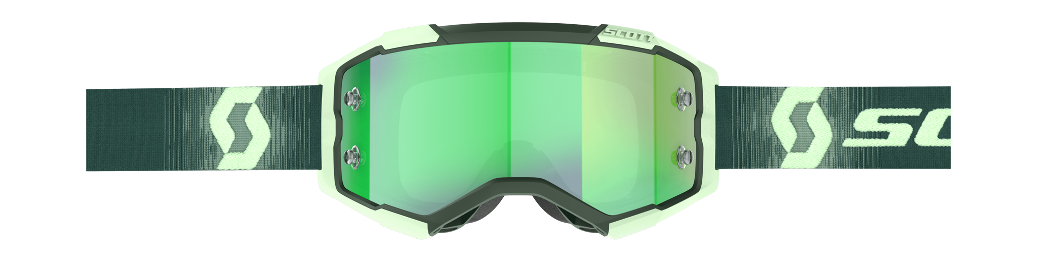 Scott Motocross Goggle Fury - Dark Green / Mint Green - Mirror Green