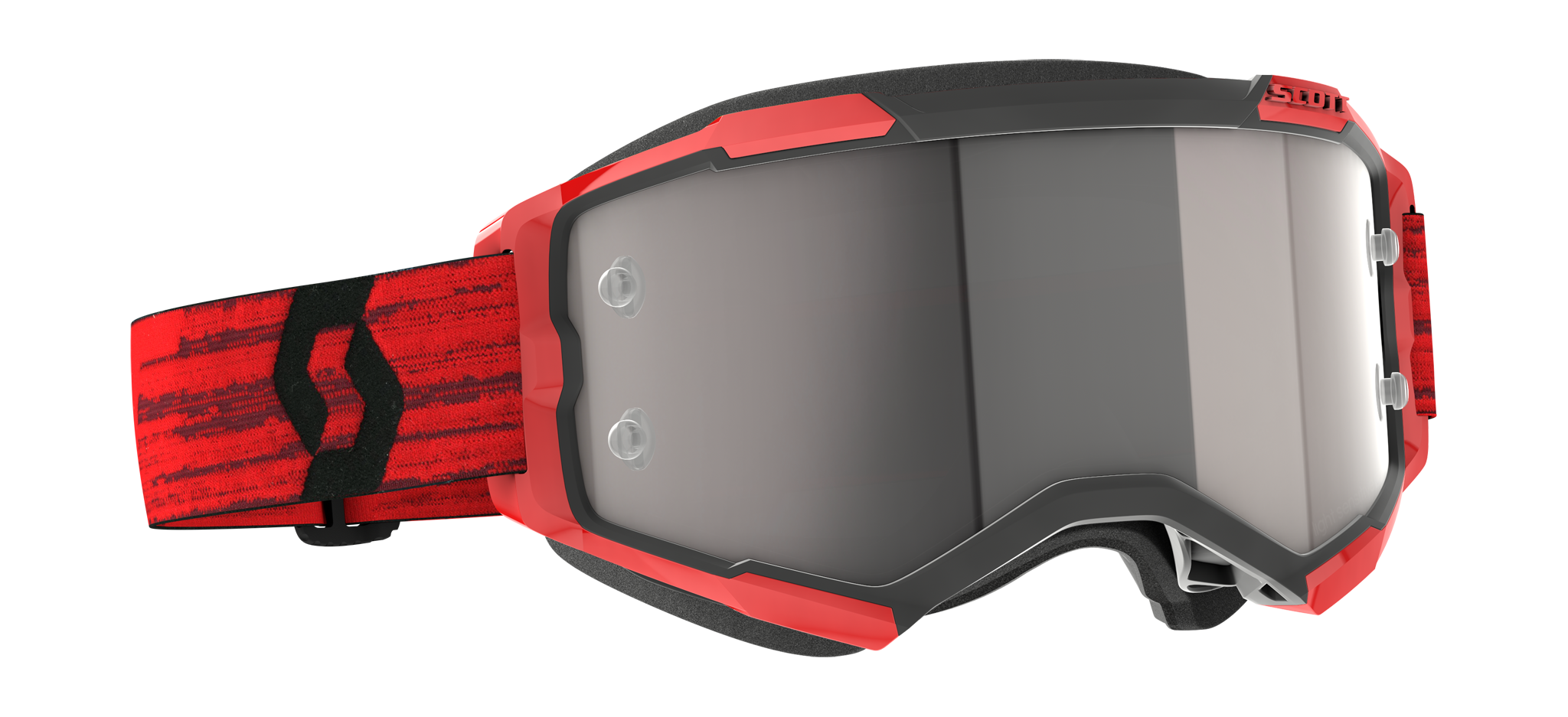 Scott Motocross Goggle Fury - Dark Red / Silver - Mirror Silver