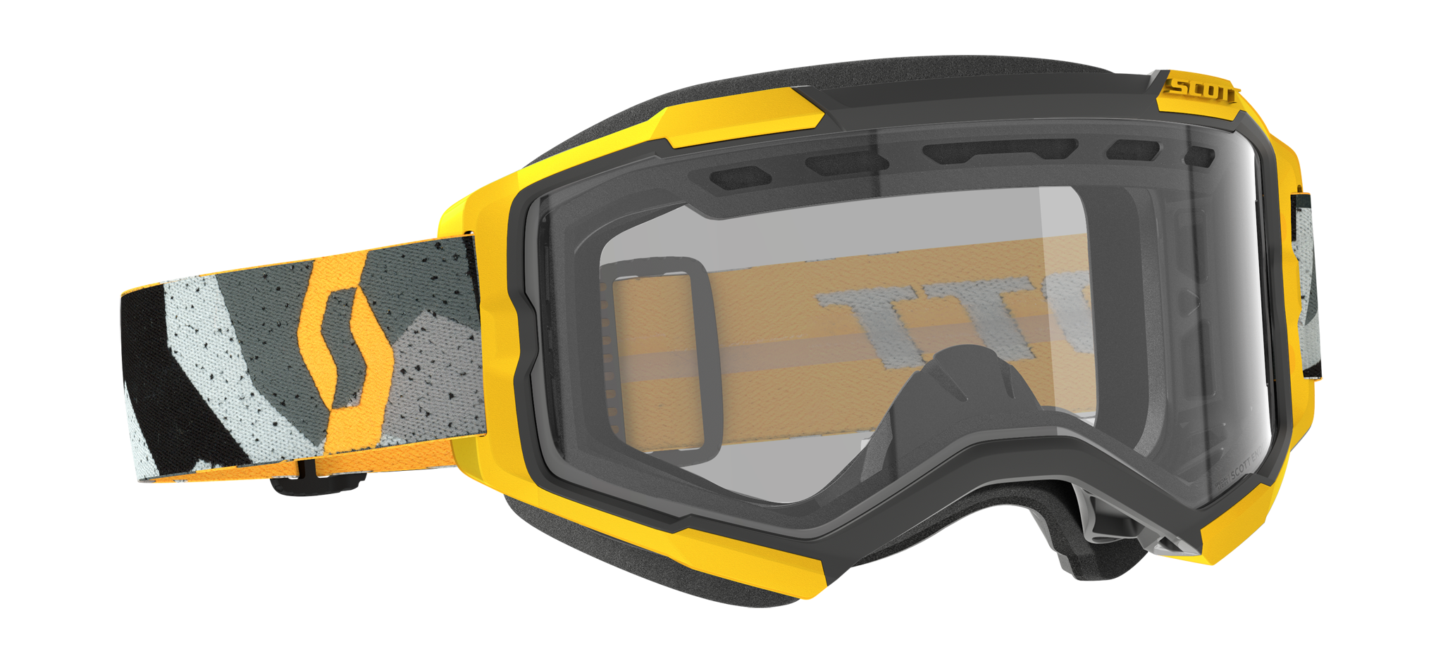 Scott Motocross Goggle Fury Enduro - Camo Green / Yellow - Clear