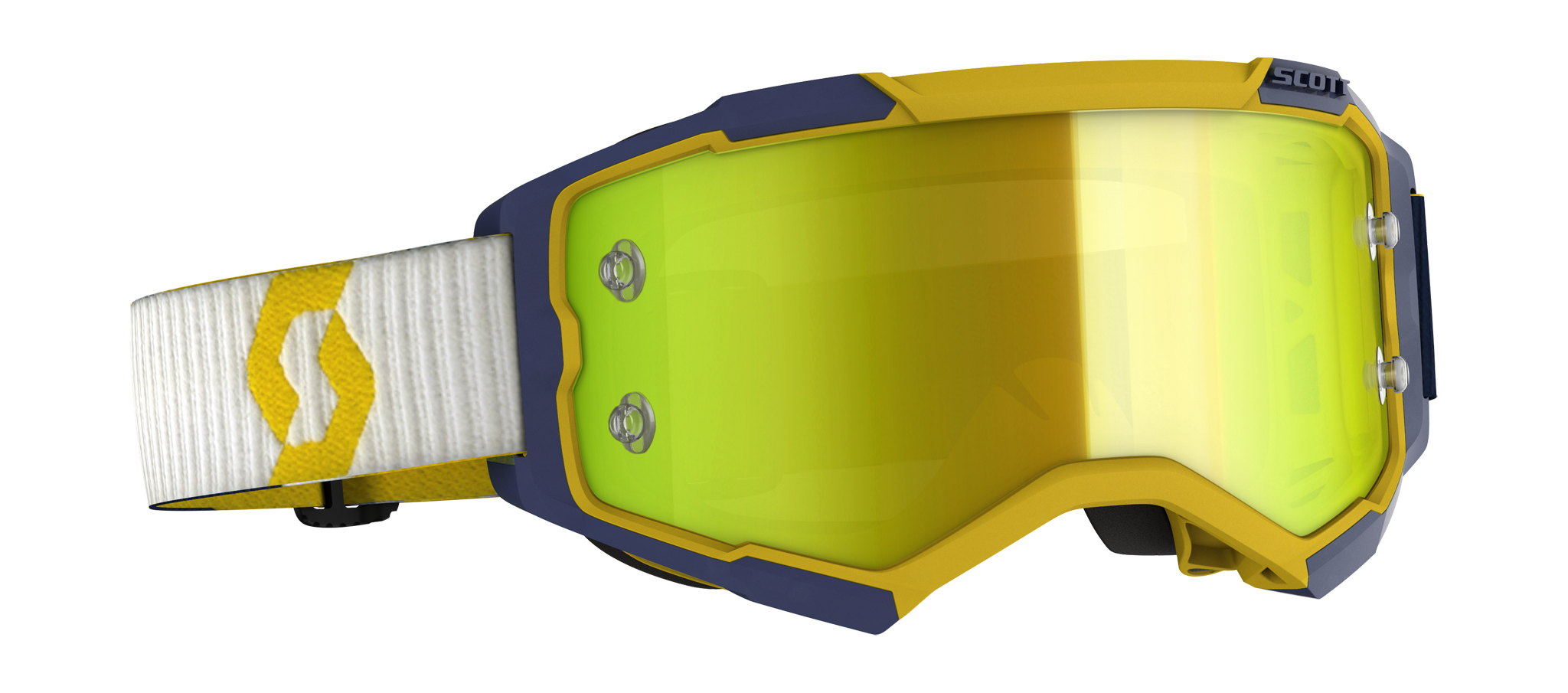 Scott Motocross Goggle Fury - Yellow / Blue - Mirror Yellow