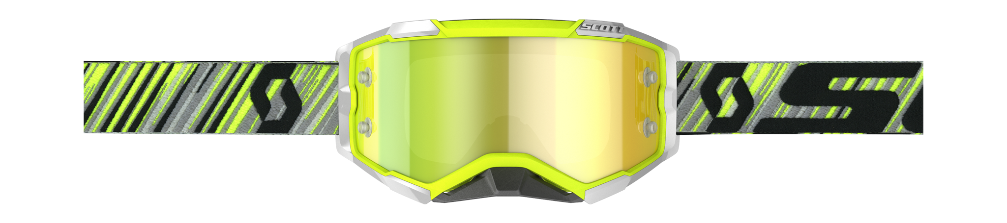 Scott Motocross Goggle Fury - Yellow / Grey - Mirror Yellow