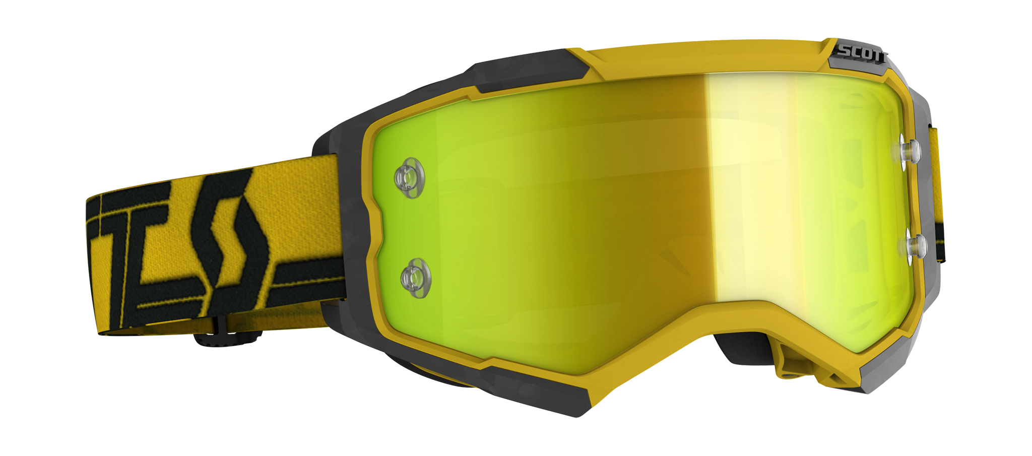 Scott Motocross Goggle Fury - Yellow / Black - Mirror Yellow