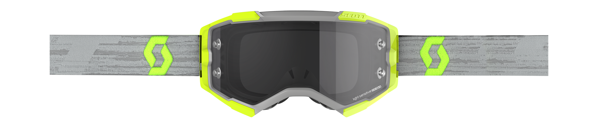 Scott Motocross Goggle Fury - Grey / Yellow - Light Sensitive Grey