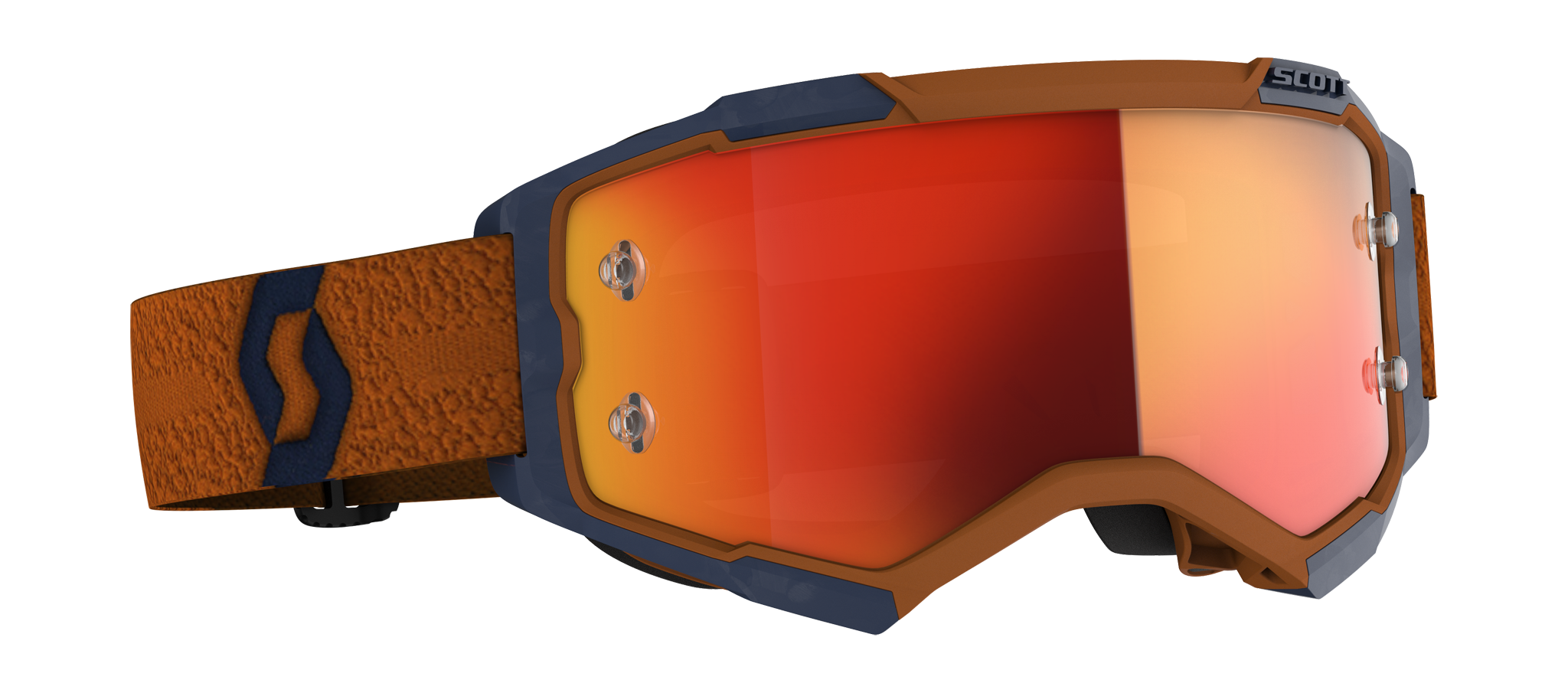 Scott Motocross Goggle Fury - Grey / Orange - Mirror Orange