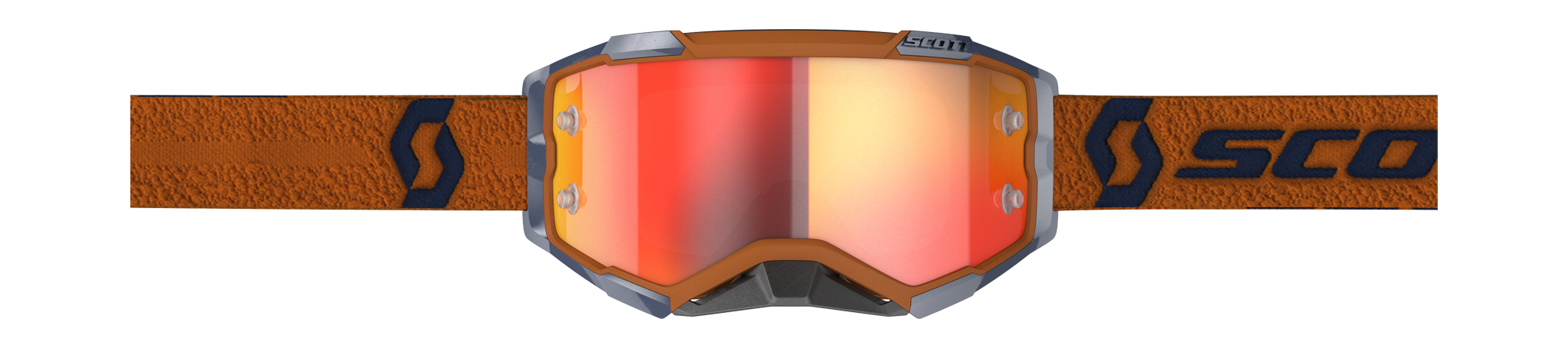 Scott Motocross Goggle Fury - Grey / Orange - Mirror Orange