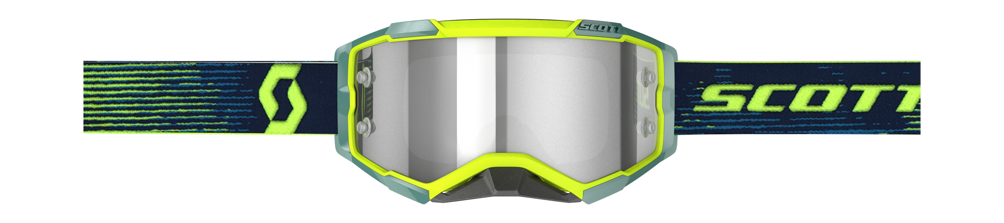 Scott Motocross Goggle Fury - Neon Yellow / Blue - Light Sensitive Grey