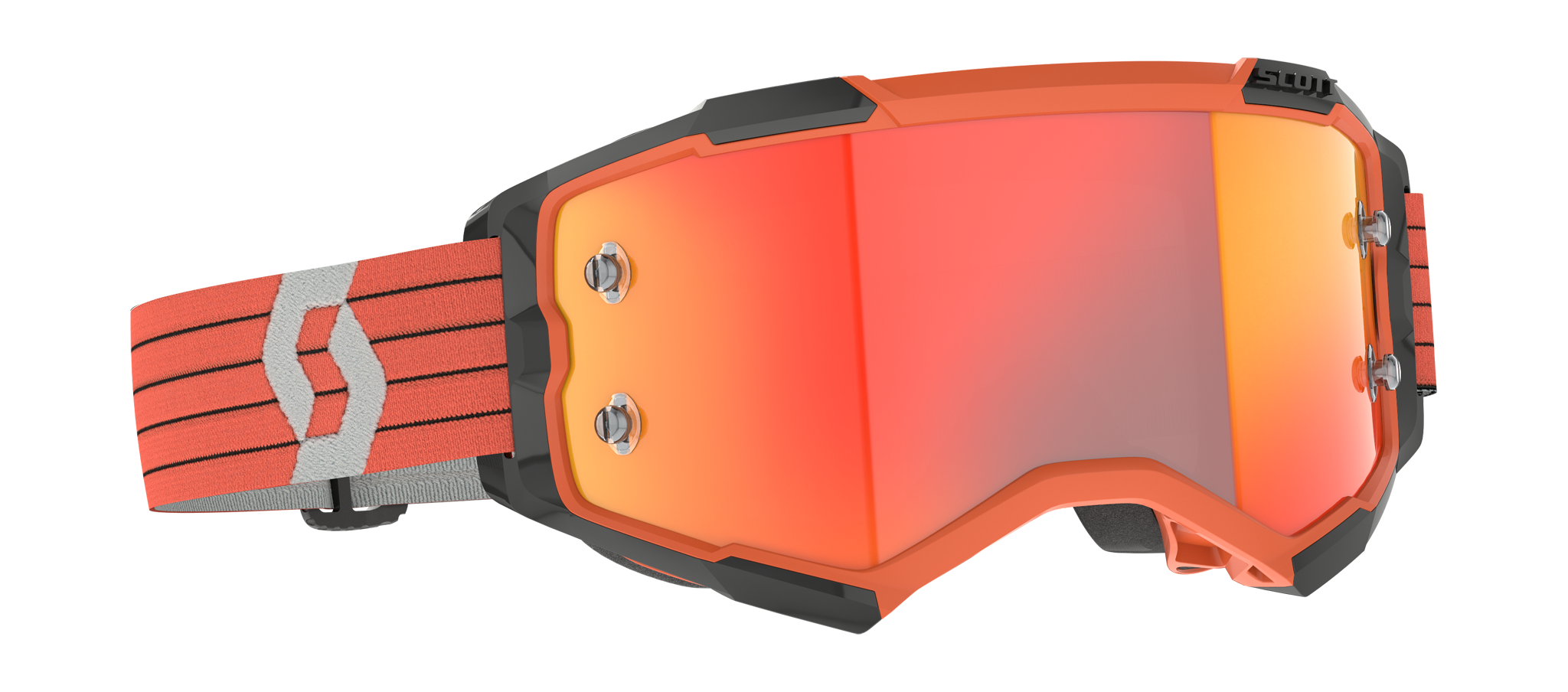Scott Motocross Goggle Fury - Orange / Grey - Mirror Orange