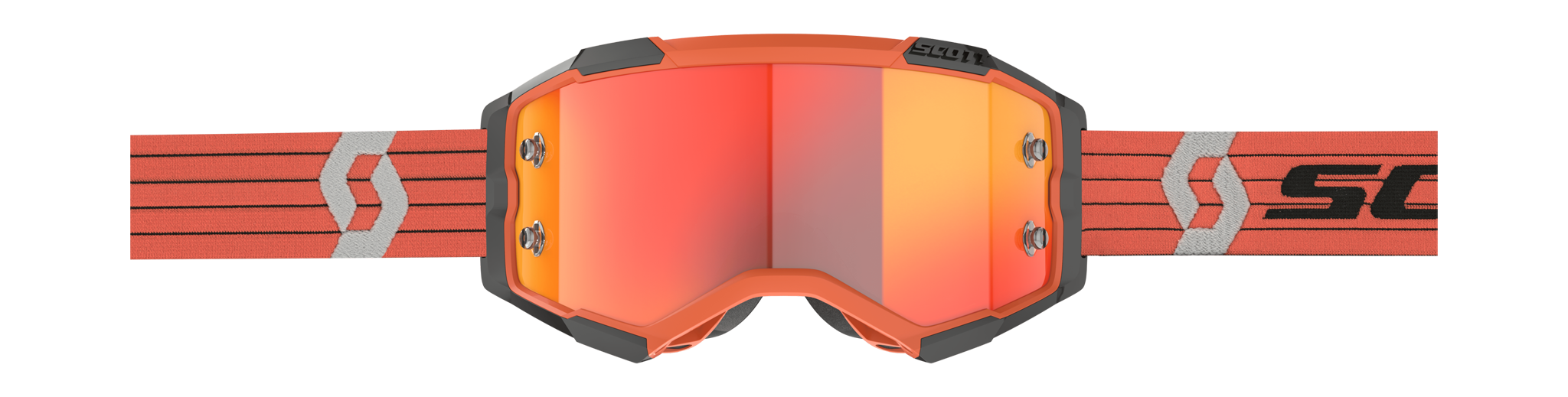 Scott Motocross Goggle Fury - Orange / Grey - Mirror Orange