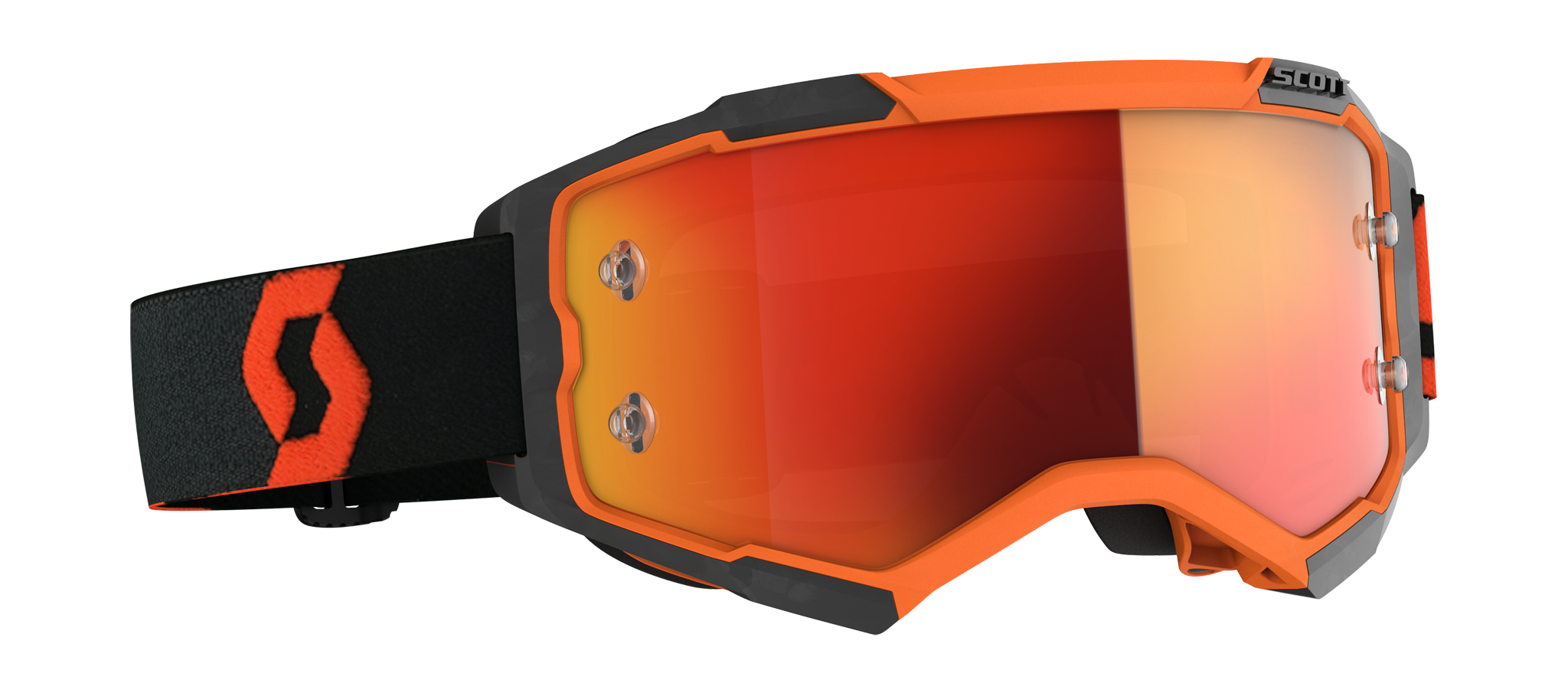Scott Motocross Goggle Fury - Orange / Black - Mirror Orange