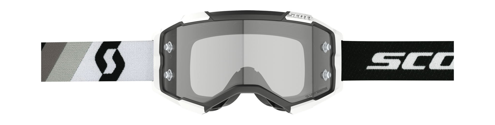 Scott Motocross Goggle Fury Premium - Black / White - Light Sensitive Grey