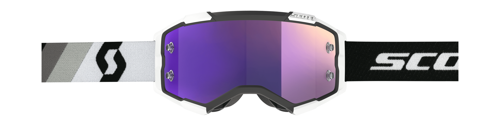 Scott Motocross Goggle Fury Premium - Black / White - Mirror Purple