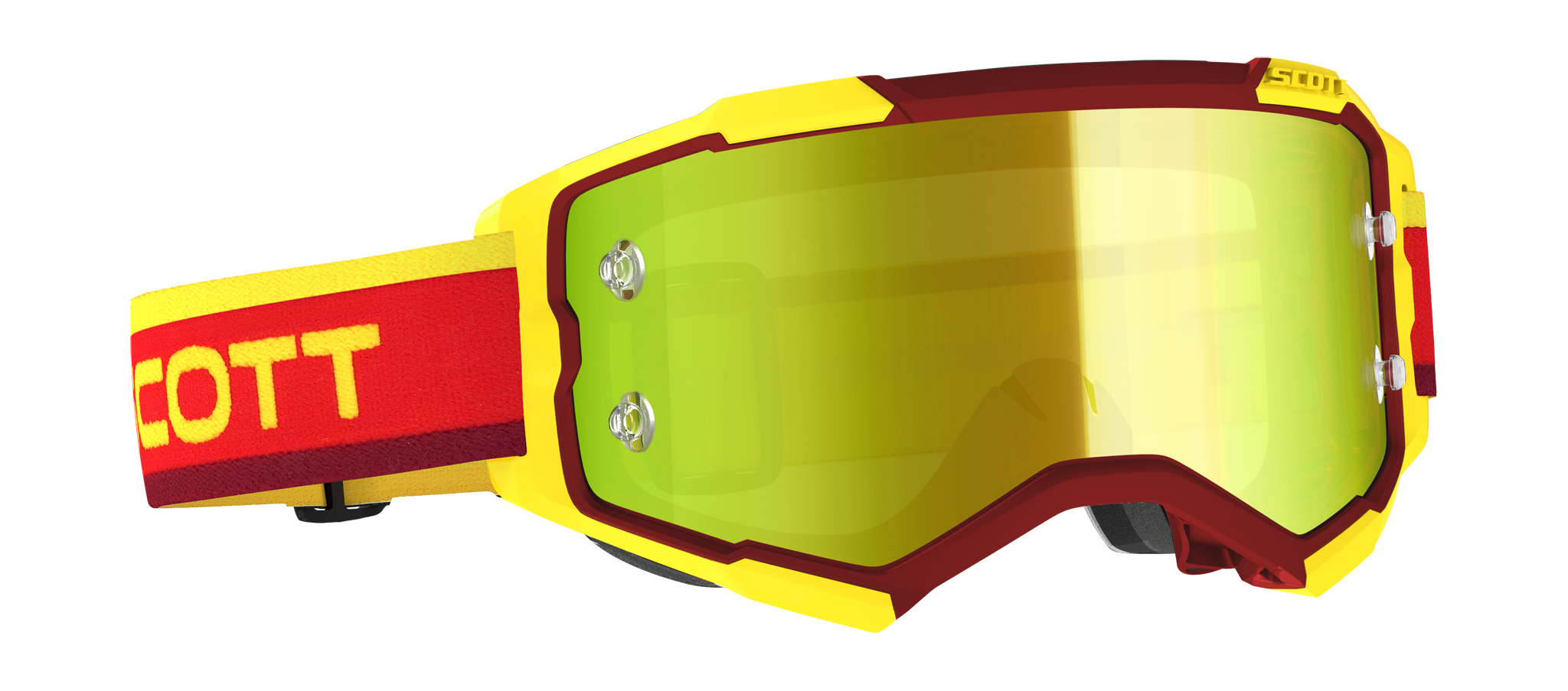 Scott Motocross Goggle Fury - Red / Yellow - Mirror Yellow