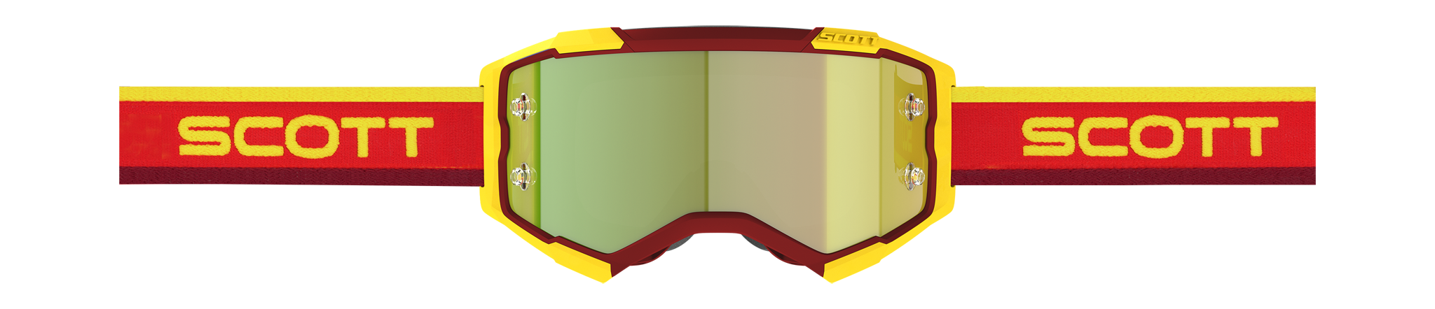 Scott Motocross Goggle Fury - Red / Yellow - Mirror Yellow