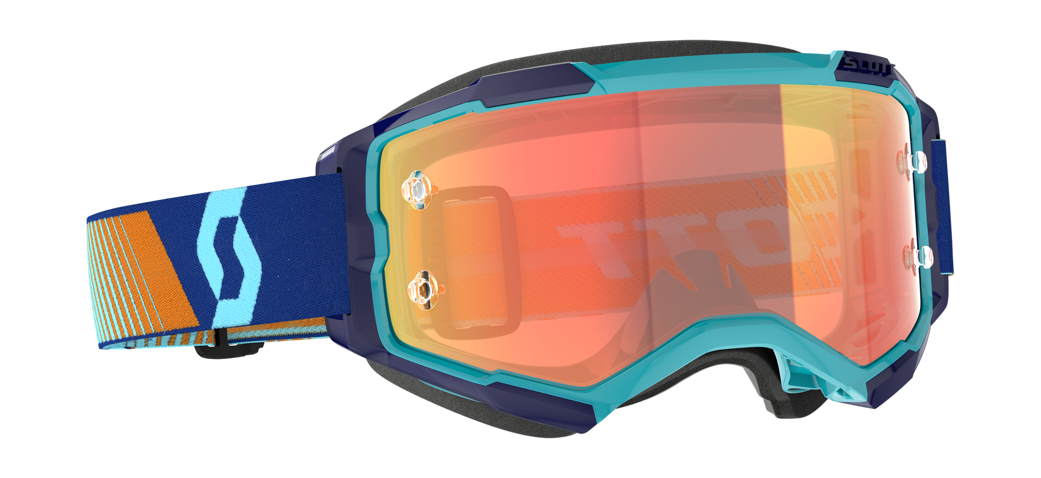 Scott Motocross Goggle Fury - Royal Blue / Orange - Mirror Orange
