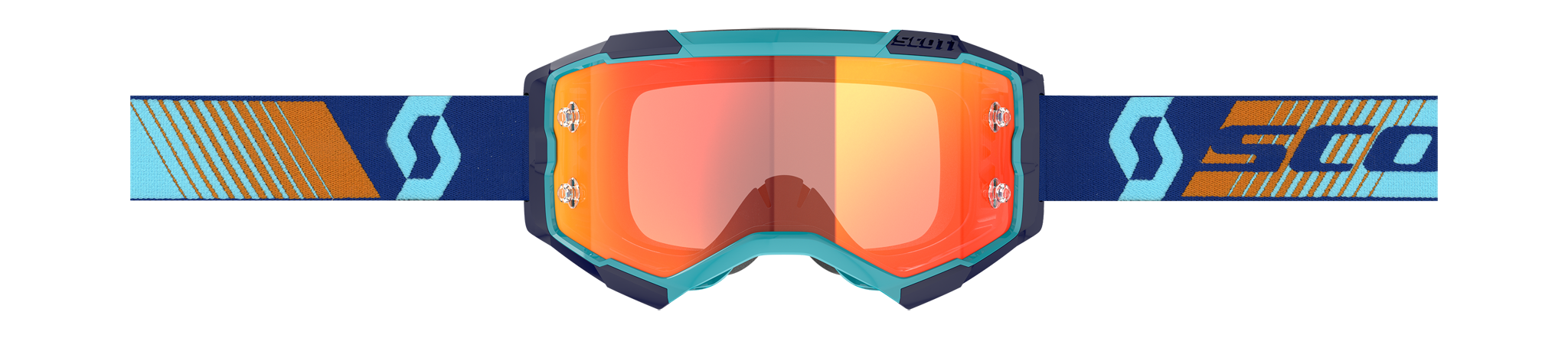 Scott Motocross Goggle Fury - Royal Blue / Orange - Mirror Orange