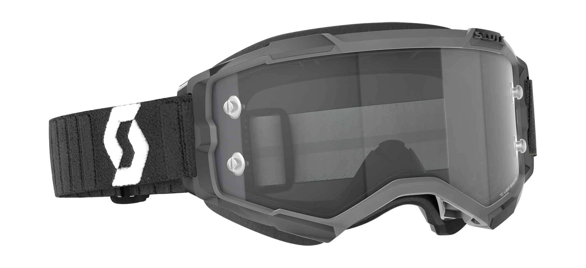 Scott Motocross Goggle Fury - Black / Grey - Light Sensitive Grey