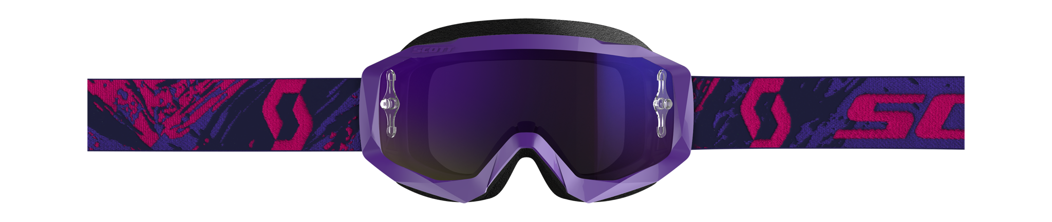 Scott Motocross Goggle Hustle X MX - Purple / Pink - Mirror Purple