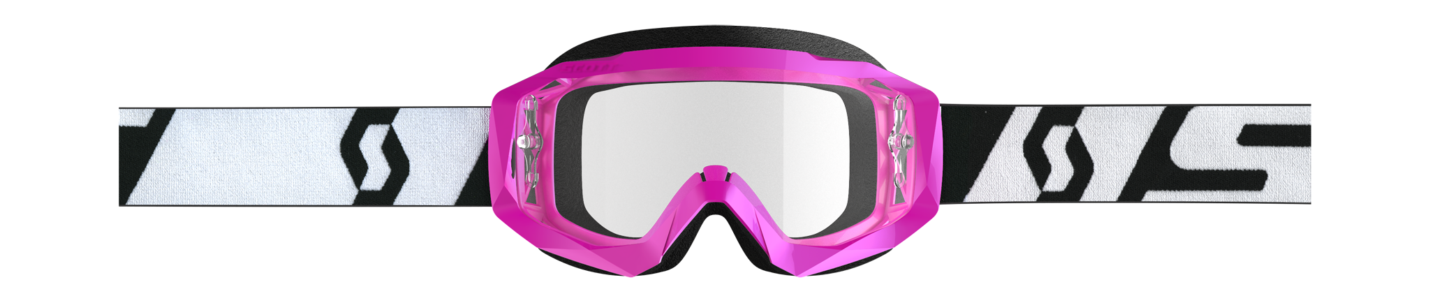 Scott Motocross Goggle Hustle X MX - Pink / Black - Clear