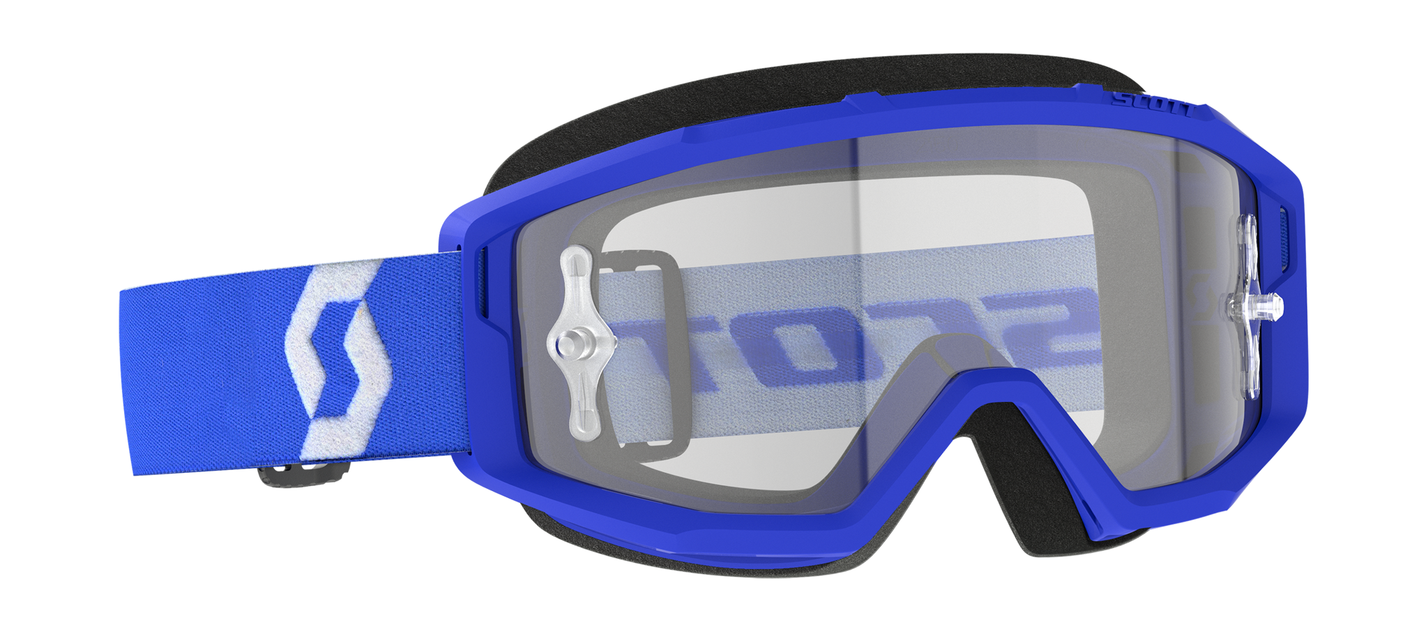 Scott Motocross Goggle Primal - Blue / White - Clear