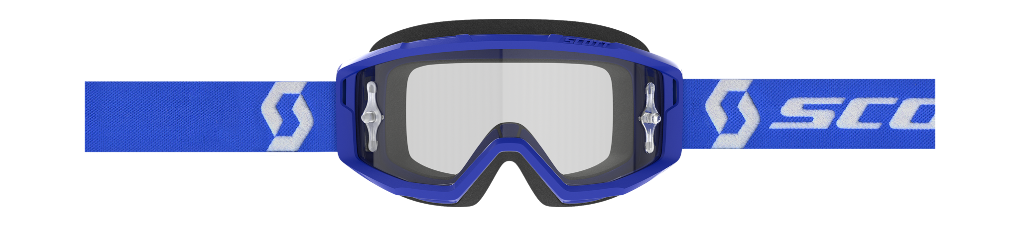 Scott Motocross Goggle Primal - Blue / White - Clear