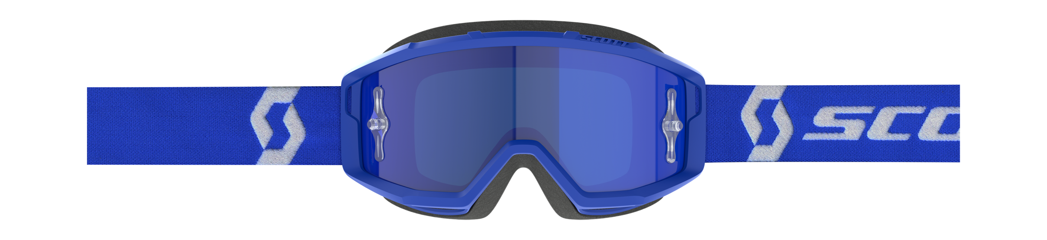 Scott Motocross Goggle Primal - Blue / White - Mirror Electric Blue