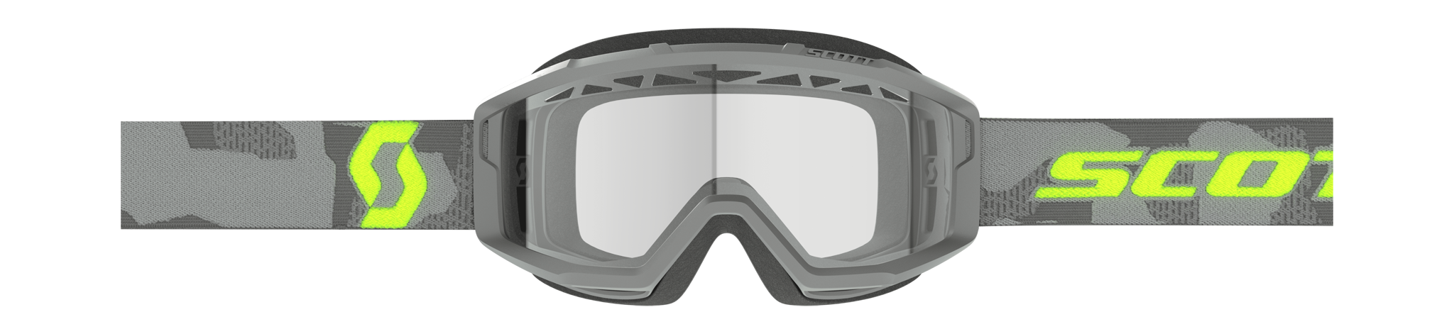 Scott Motocross Goggle Primal Enduro - Grey / Neon Yellow - Clear
