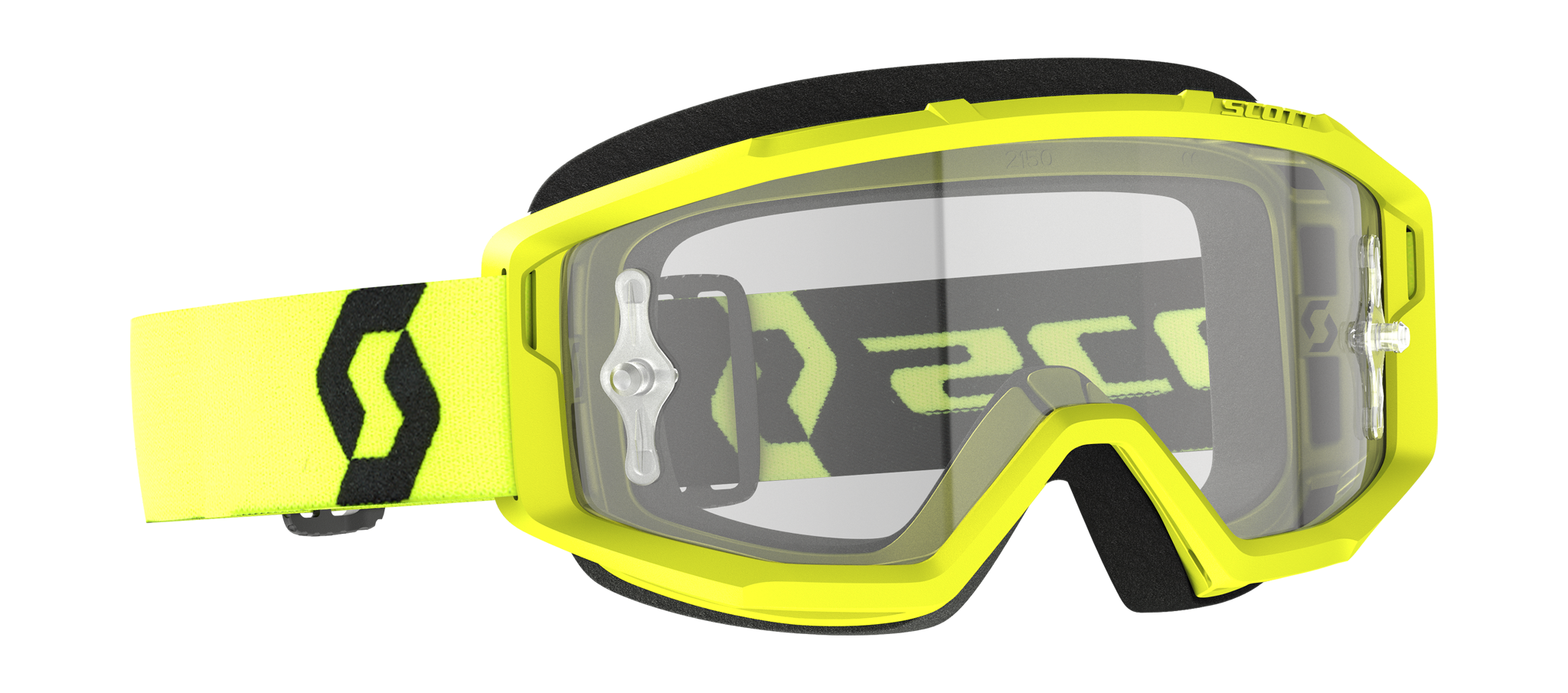 Scott Motocross Goggle Primal - Yellow / Black - Clear