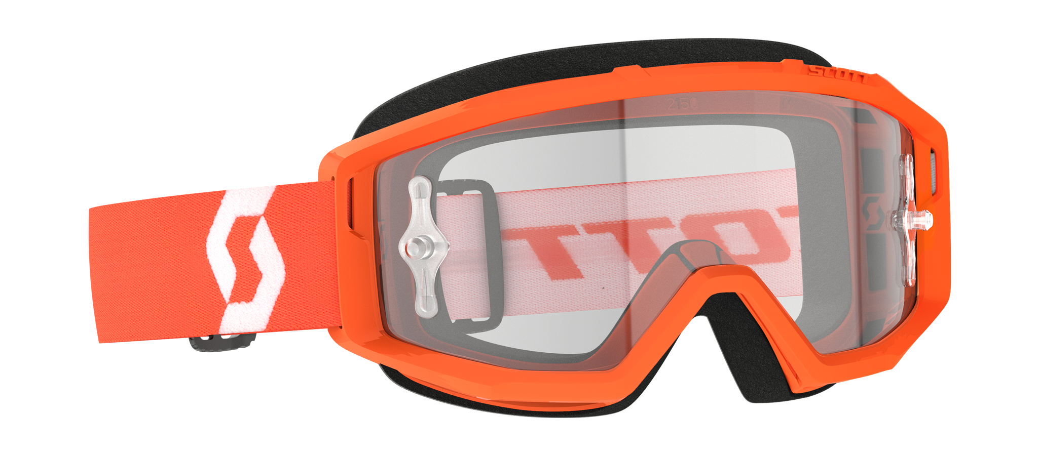 Scott Motocross Goggle Primal - Orange / White - Clear