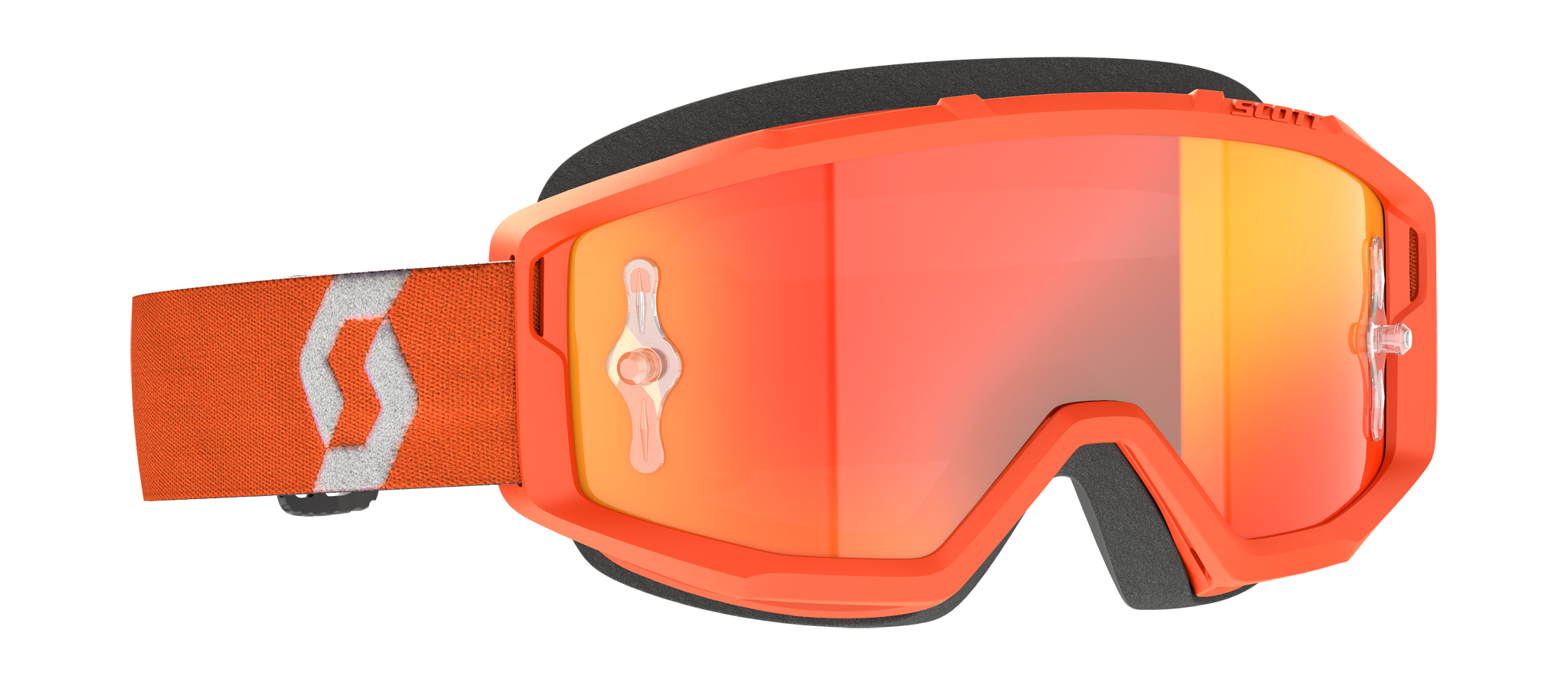 Scott Motocross Goggle Primal - Orange / White - Mirror Orange