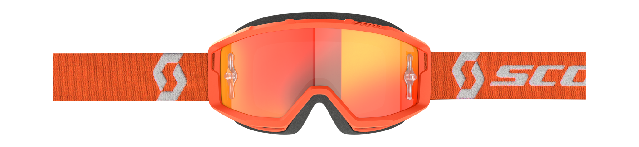 Scott Motocross Goggle Primal - Orange / White - Mirror Orange