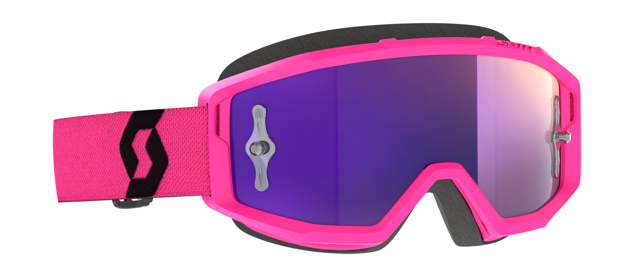 Scott Motocross Goggle Primal - Pink / Black - Mirror Purple