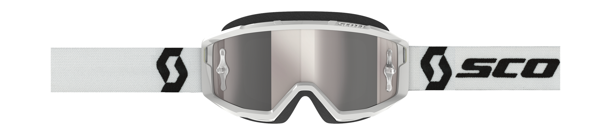 Scott Motocross Goggle Primal - White - Mirror Silver