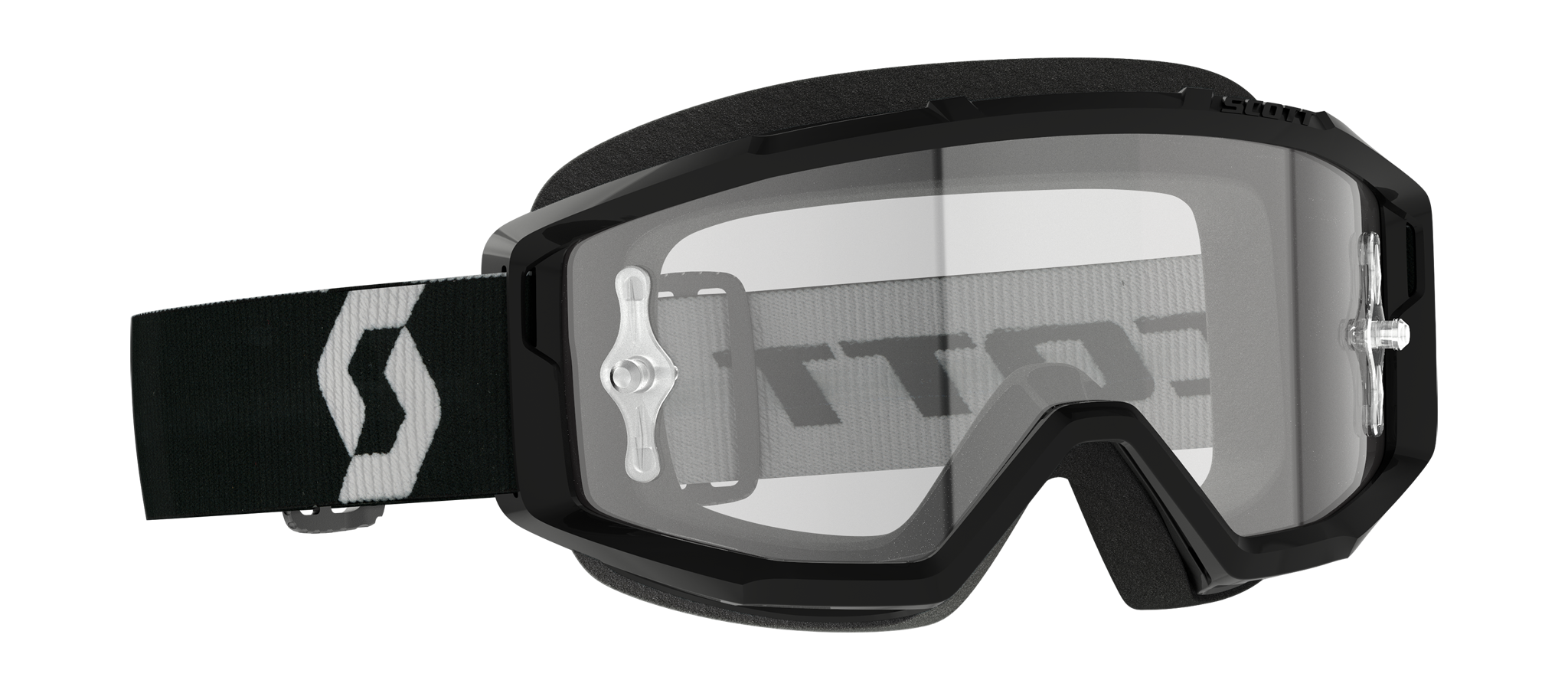 Scott Motocross Goggle Primal - Black / White - Clear