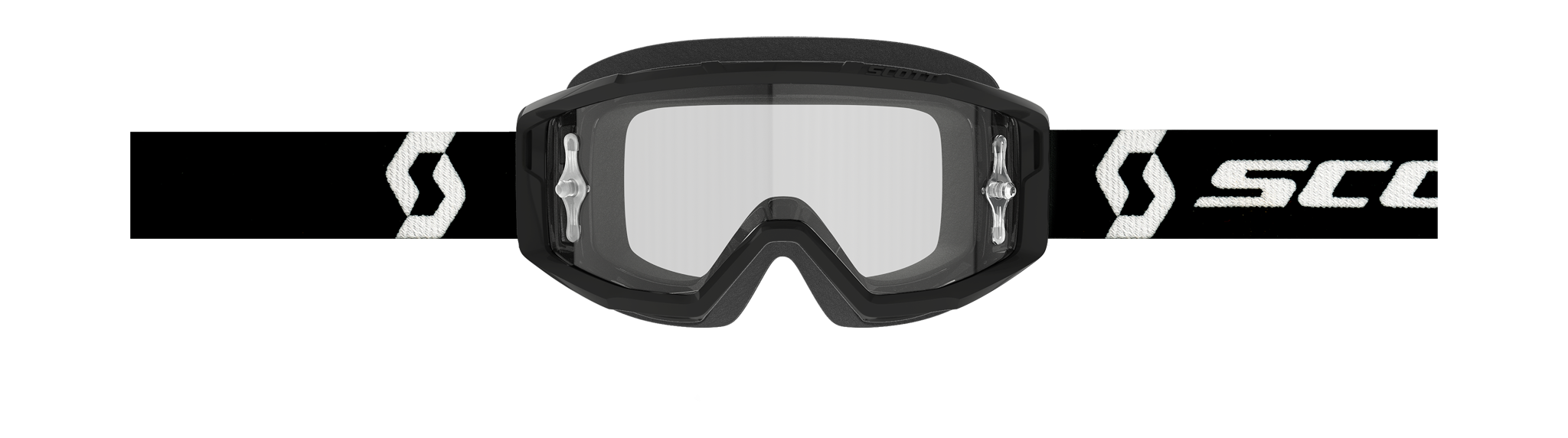 Scott Motocross Goggle Primal - Black / White - Clear