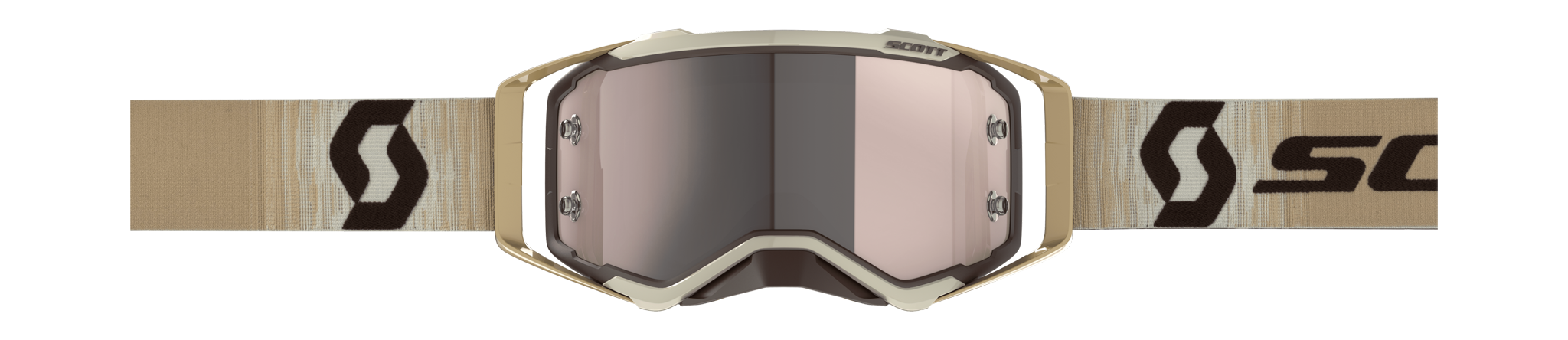Scott Motocross Goggle Prospect - Beige / Brown - Mirror Silver