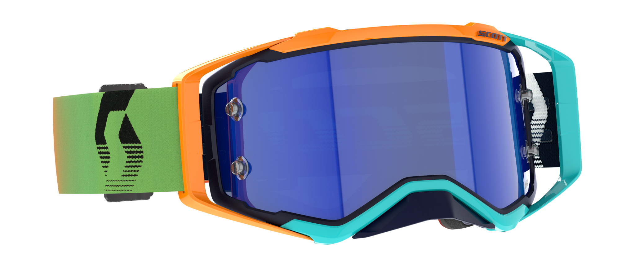 Scott Motocross Goggle Prospect - Blue / Orange - Amplifier Mirror Blue