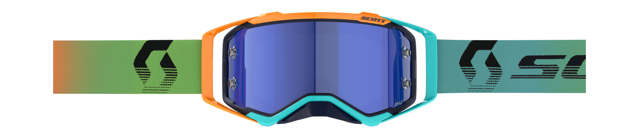 Scott Motocross Goggle Prospect - Blue / Orange - Amplifier Mirror Blue