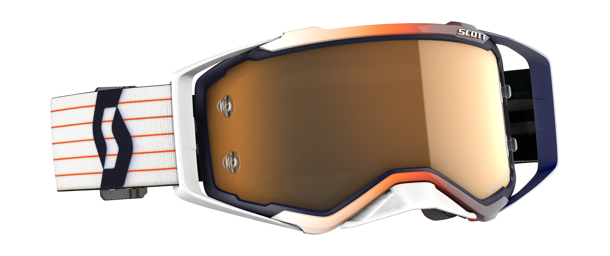 Scott Motocross Goggle Prospect - Blue / Orange - Amplifier Mirror Gold