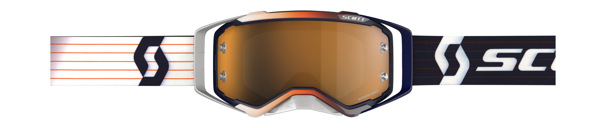 Scott Motocross Goggle Prospect - Blue / Orange - Amplifier Mirror Gold