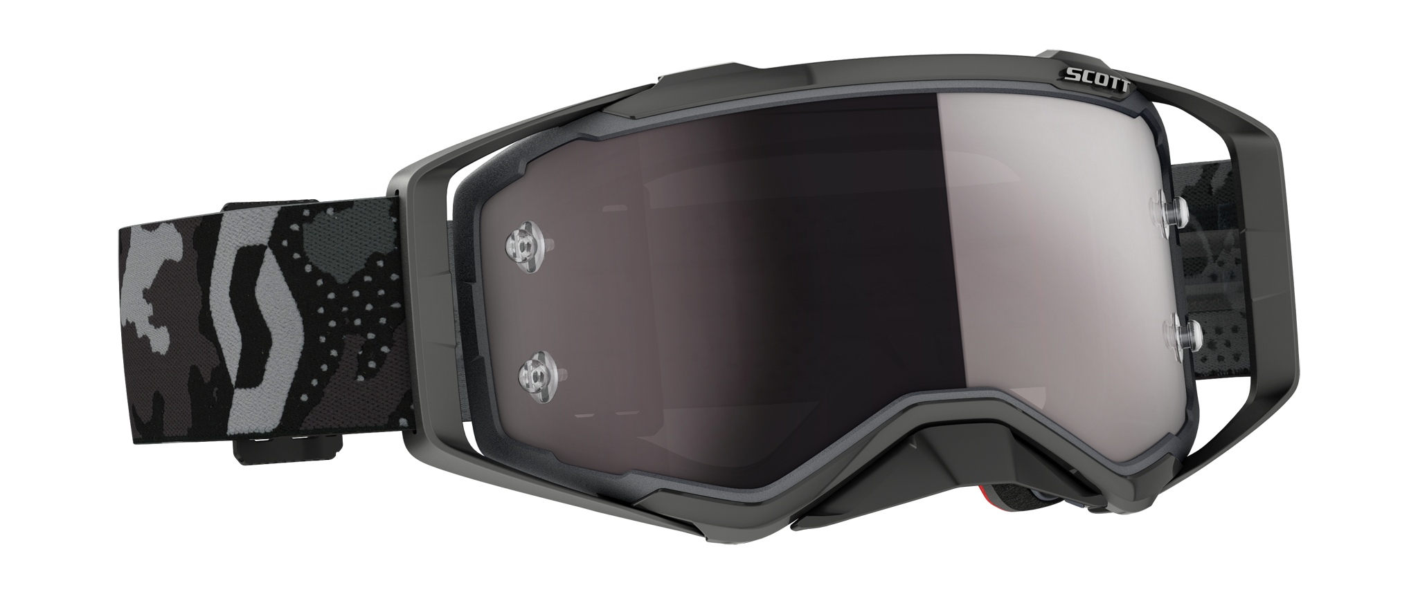 Scott Motocross Goggle Prospect - Dark Grey / Black - Mirror Silver