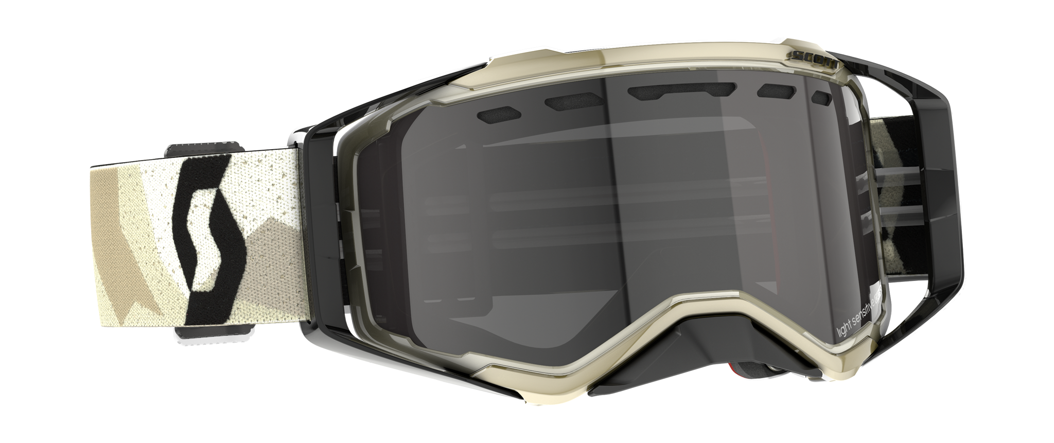 Scott Motocross Goggle Prospect Enduro - Camo Beige / Black - Light Sensitive Grey