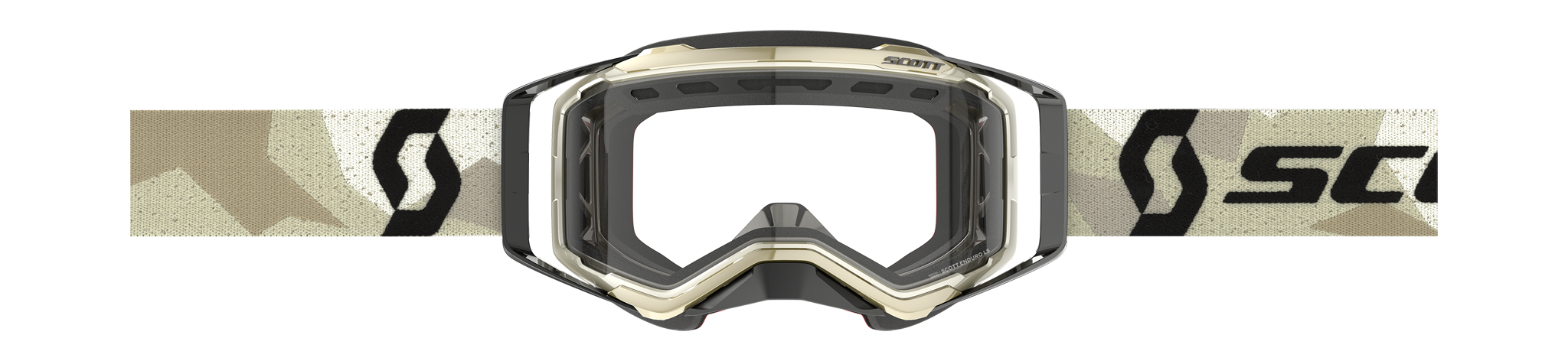 Scott Motocross Goggle Prospect Enduro - Camo Beige / Black - Light Sensitive Grey