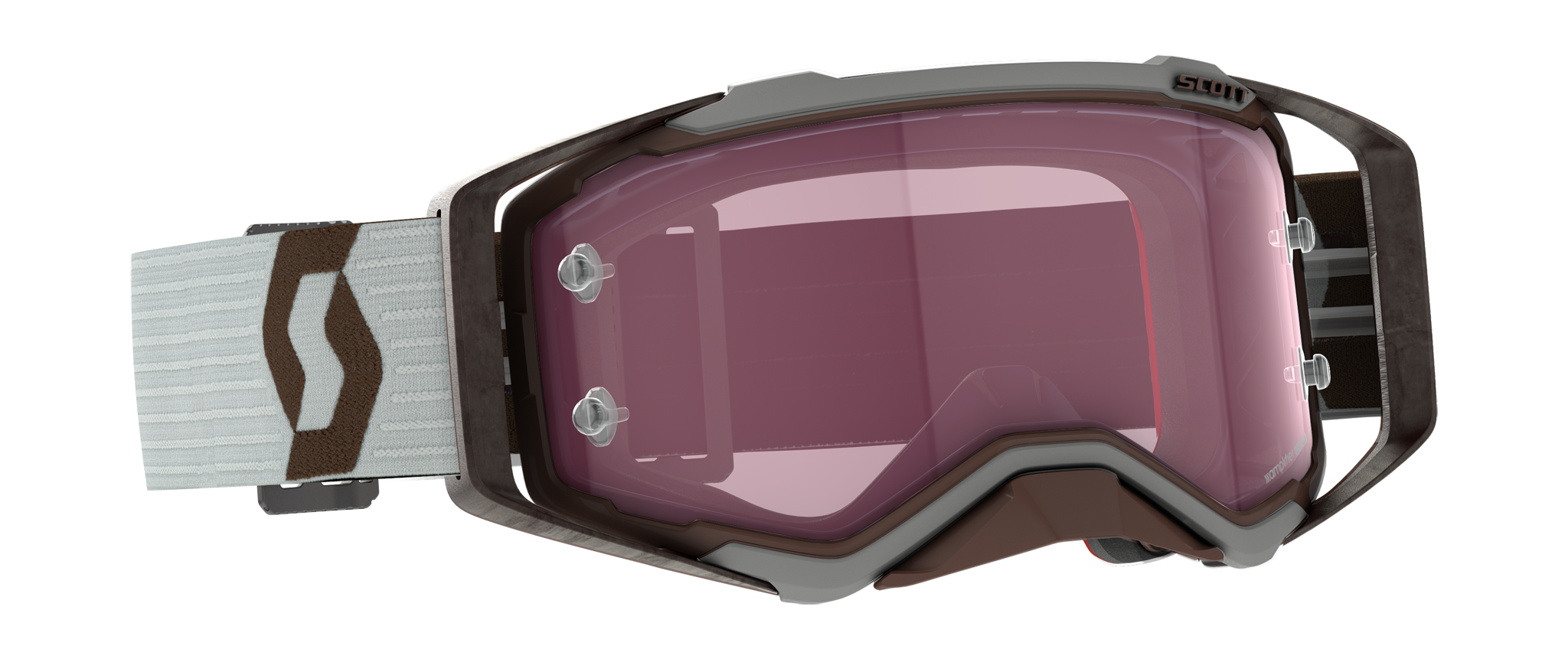 Scott Motocross Goggle Prospect - Grey - Amplifier Mirror Rose
