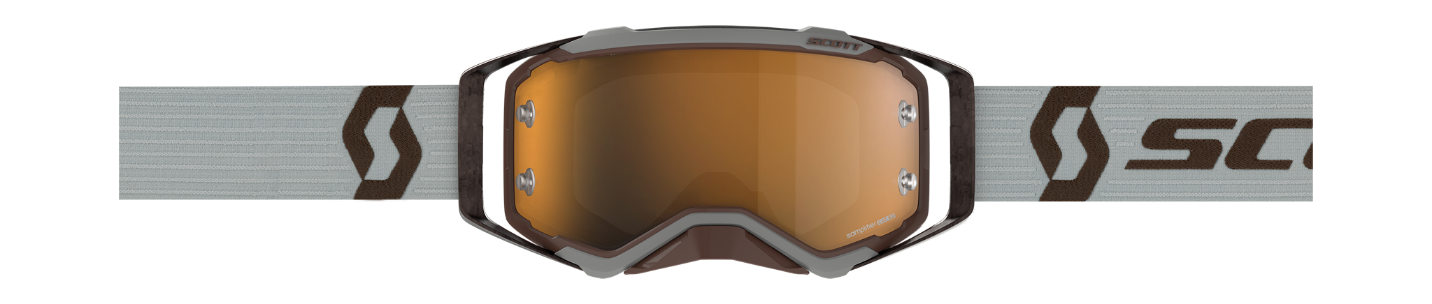 Scott Motocross Goggle Prospect - Grey / Brown - Amplifier Mirror Gold