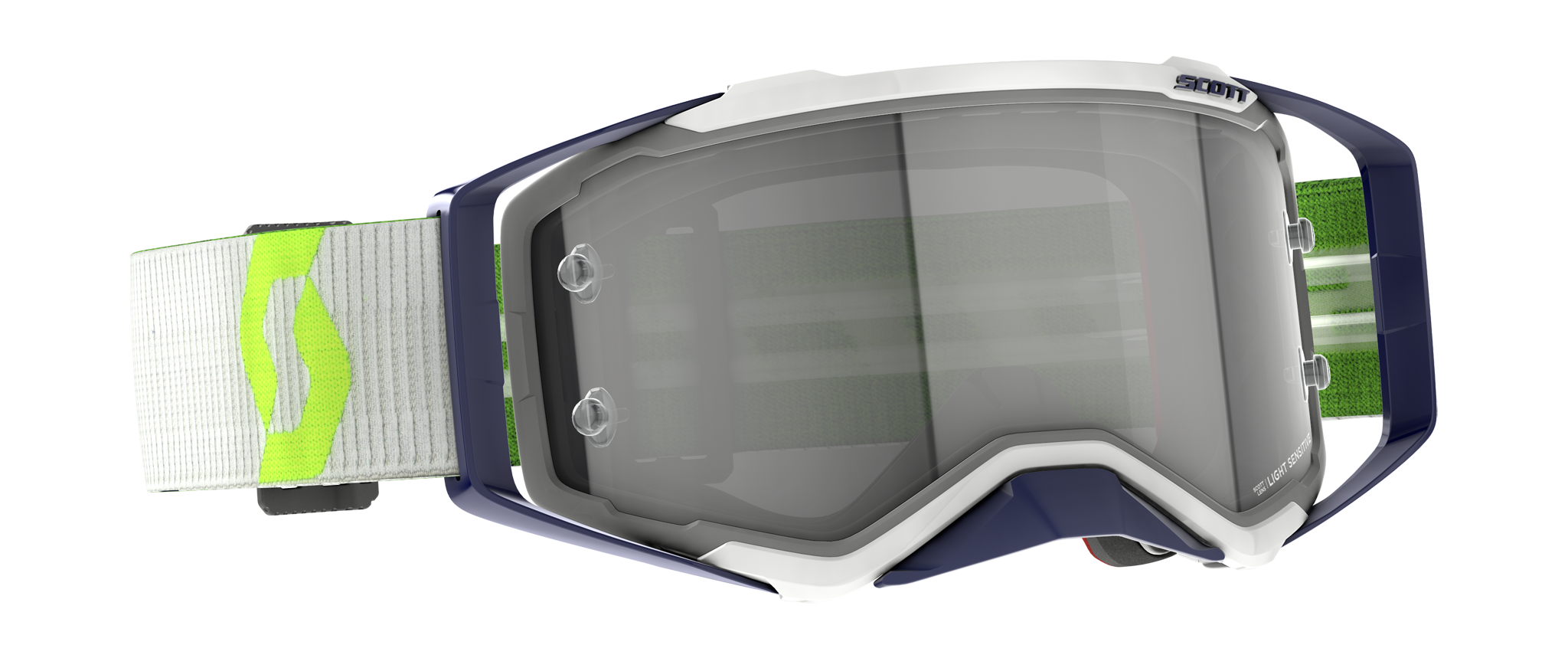 Scott Motocross Goggle Prospect - Grey / Yellow - Light Sensitive Grey