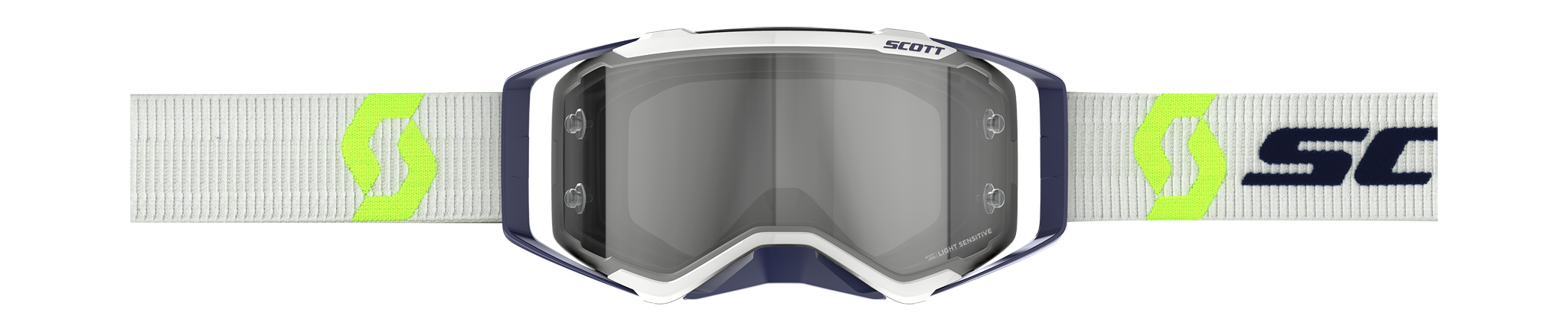 Scott Motocross Goggle Prospect - Grey / Yellow - Light Sensitive Grey