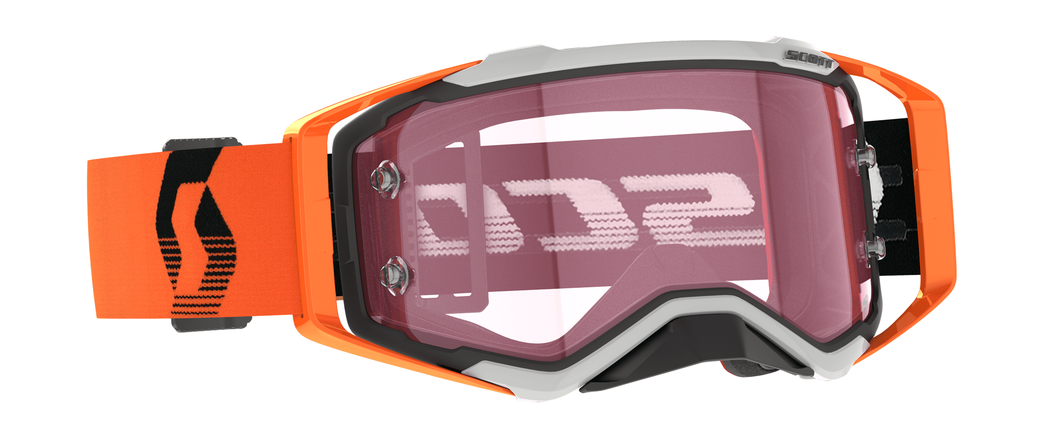 Scott Motocross Goggle Prospect - Grey / Orange - Amplifier Mirror Rose