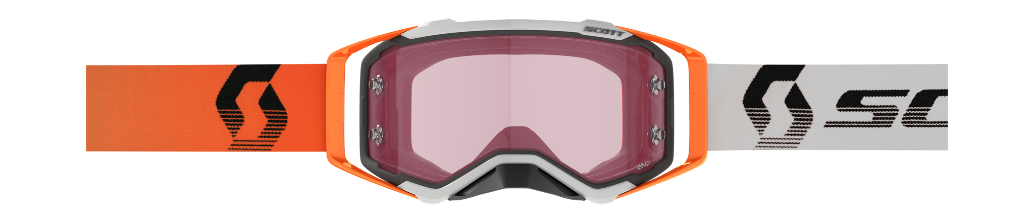 Scott Motocross Goggle Prospect - Grey / Orange - Amplifier Mirror Rose