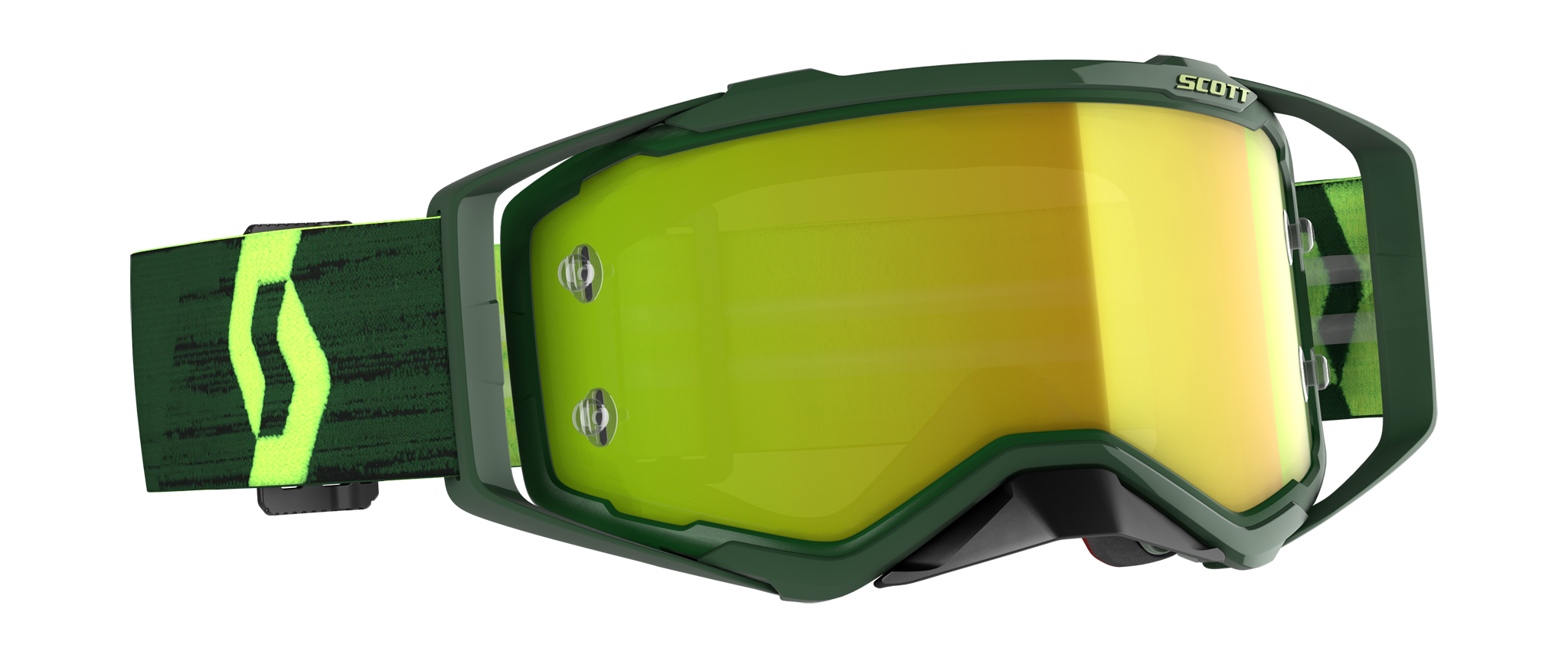 Scott Motocross Goggle Prospect - Green / Yellow - Mirror Yellow